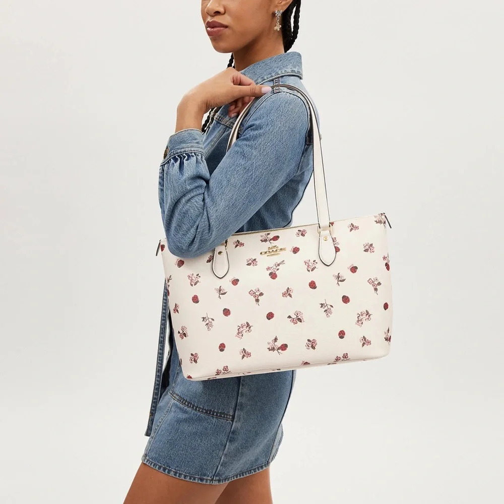 Coach Ladybug Floral Tote Bag (EUC) w/ Tags - Picture 4 of 8